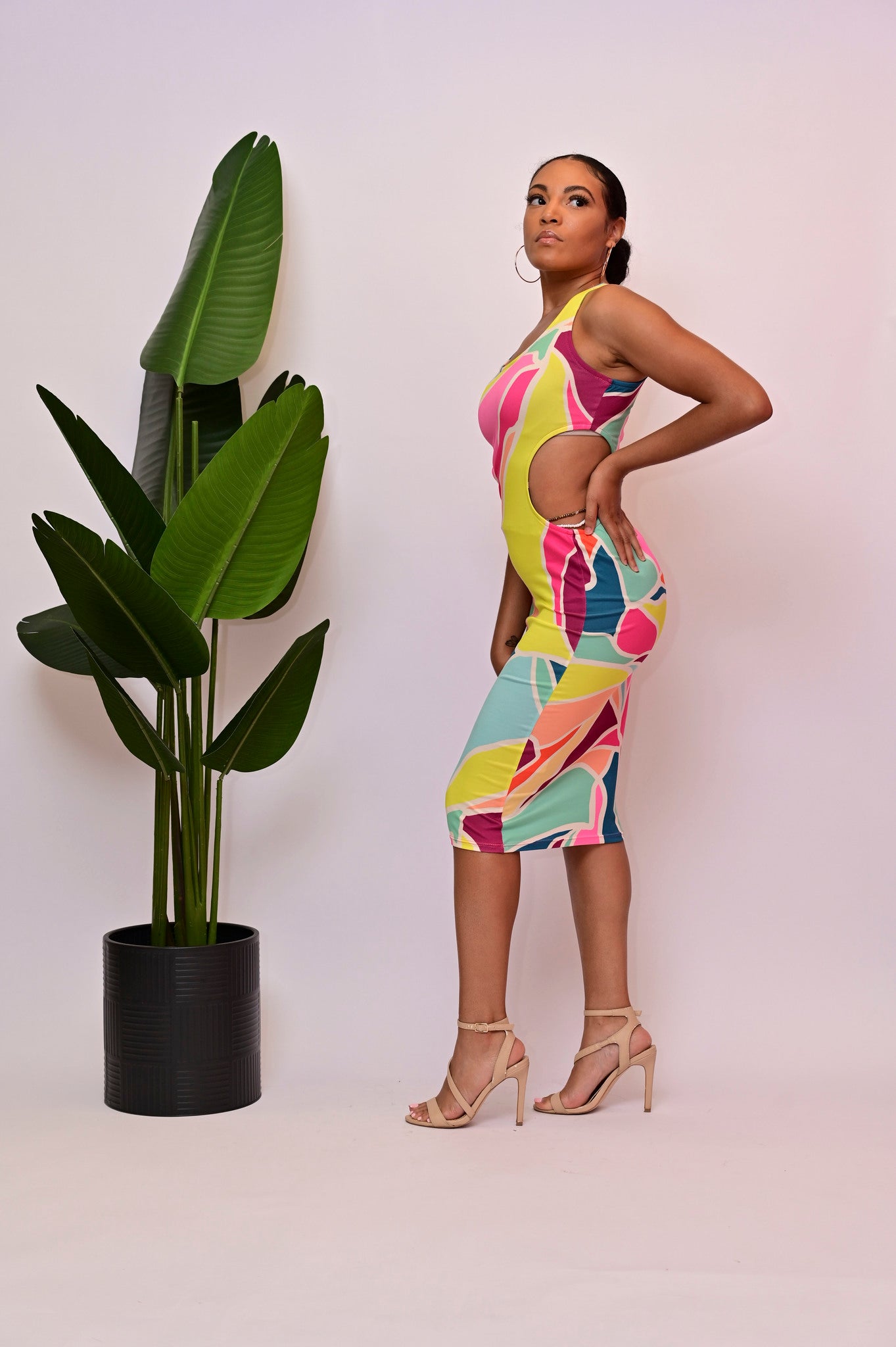 Vibrant Multi Color Bodycon Dress